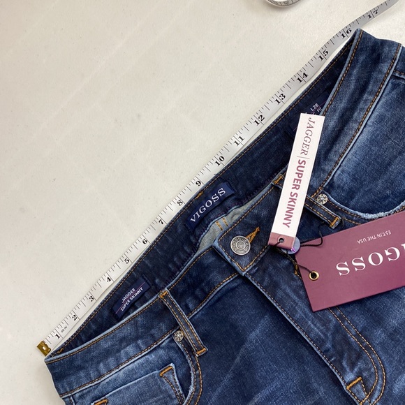 Nwt Vigoss Jagger Super Skinny Distress Jeans, 33x28 - Picture 10 of 15